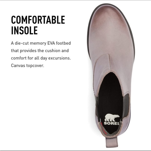 Sorel booties Emelie Chelsea Quarry and Black Waterproof - Picture 2 of 10